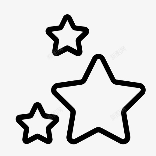 星星圣诞夜晚图标svg_新图网 https://ixintu.com 圣诞 夜晚 星星 睡眠 线雕文 闪耀