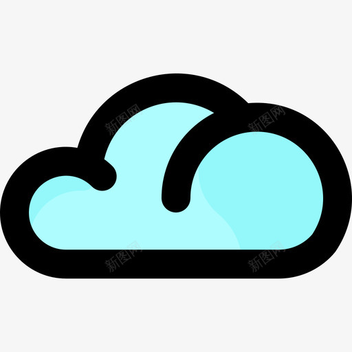 云计算云网络3线颜色图标svg_新图网 https://ixintu.com 云网 云计算 网络 颜色