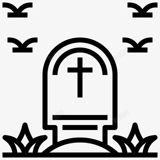 墓碑基督教1直系图标svg_新图网 https://ixintu.com 基督教 墓碑 直系