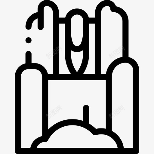 瀑布野生动物45直线型图标svg_新图网 https://ixintu.com 瀑布 直线 线型 野生动物