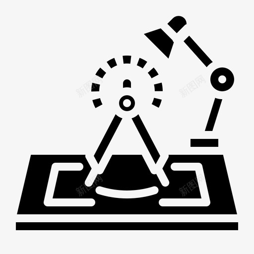 指南针绘图纸张图标svg_新图网 https://ixintu.com 平面图 建筑 指南针 立体图 纸张 绘图
