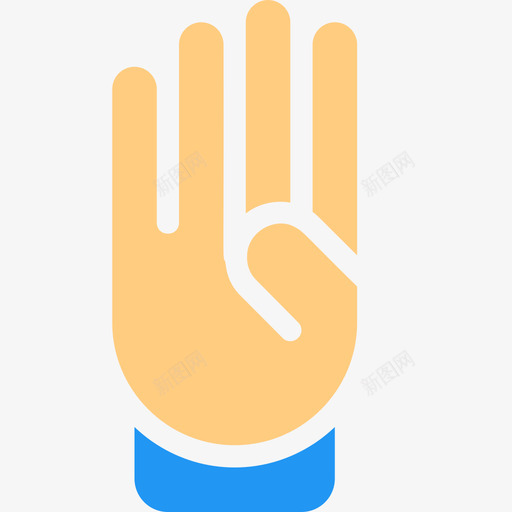 手3票持平图标svg_新图网 https://ixintu.com 持平