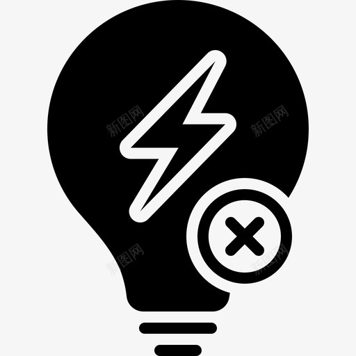断电放电电图标svg_新图网 https://ixintu.com 放电 断电 电压 雷电