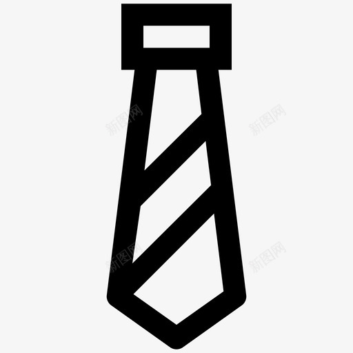 领带商务服装图标svg_新图网 https://ixintu.com 企业管理 商务 大纲 服装 管理 西服 领带