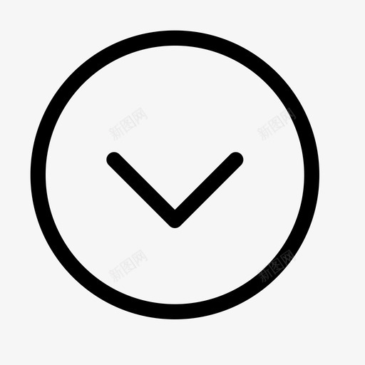 V形折叠向下图标svg_新图网 https://ixintu.com ui-ux 向下 展开 循环 折叠 显示 隐藏