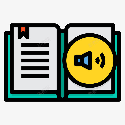 有声读物教育与学习11线性颜色图标svg_新图网 https://ixintu.com 学习 教育 有声 线性 读物 颜色