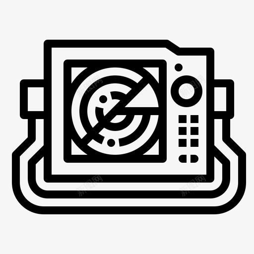 雷达军用75轮廓图标svg_新图网 https://ixintu.com 军用 轮廓 雷达