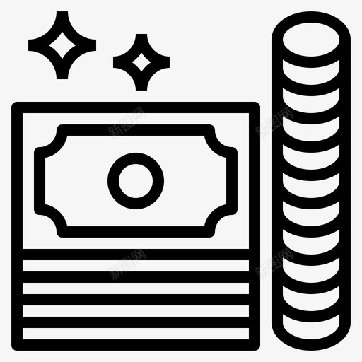 现金金融科技23线性图标svg_新图网 https://ixintu.com 现金 科技 线性 金融