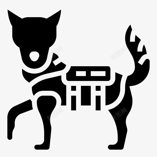 警犬警署6号雕文图标svg_新图网 https://ixintu.com 6号 警犬 警署 雕文