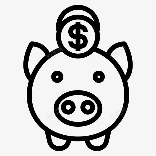 储蓄罐银行和金融37直线型图标svg_新图网 https://ixintu.com 储蓄罐 直线 线型 金融 银行