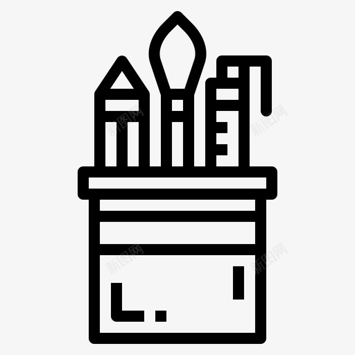 文具教师9直线型图标svg_新图网 https://ixintu.com 教师 文具 直线 线型