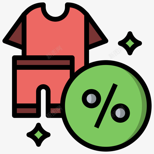 服装购物中心5线性颜色图标svg_新图网 https://ixintu.com 服装 线性 购物中心 颜色