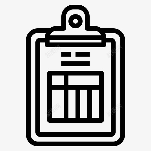 剪贴板会计35线性图标svg_新图网 https://ixintu.com 会计 剪贴板 线性