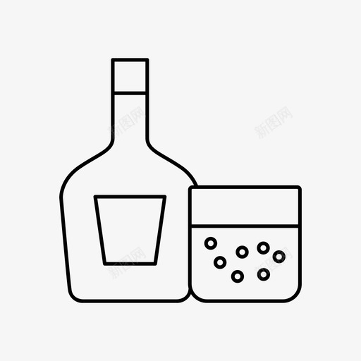 威士忌瓶和玻璃杯酒精酒吧图标svg_新图网 https://ixintu.com 威士忌 玻璃杯 聚会 酒吧 酒精 饮料