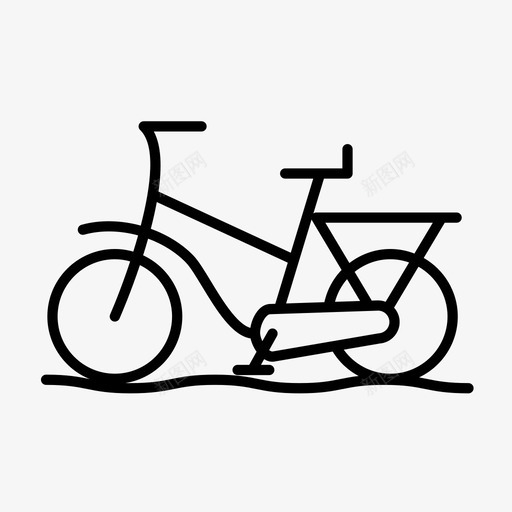 骑自行车海滩海滩图标svg_新图网 https://ixintu.com 图标 海滩 自行车