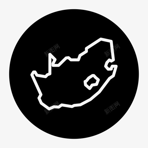 南非地图开普敦国家图标svg_新图网 https://ixintu.com 南非 国家 地图 开普敦