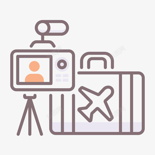 旅行直播1线性颜色图标svg_新图网 https://ixintu.com 旅行 直播 线性 颜色