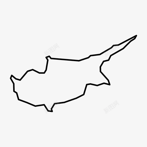 塞浦路斯地图国家岛屿图标svg_新图网 https://ixintu.com 国家 地图 塞浦路斯 尼科西亚 岛屿