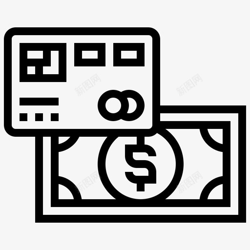 信用卡金融知识1线性图标svg_新图网 https://ixintu.com 信用卡 知识 线性 金融