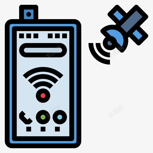 信号智能手机应用程序13线性颜色图标svg_新图网 https://ixintu.com 信号 应用程序 手机 智能 线性 颜色