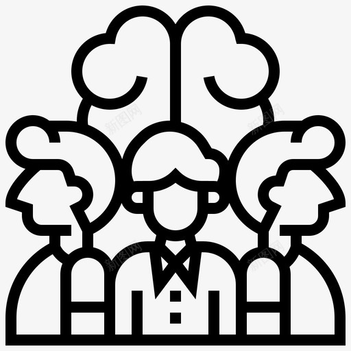 头脑风暴成长黑客8线性图标svg_新图网 https://ixintu.com 头脑 成长 线性 风暴 黑客