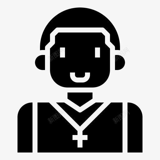 神父葬礼31号填充图标svg_新图网 https://ixintu.com 31号 填充 神父 葬礼