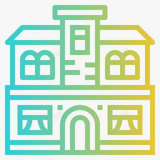 30号村斜坡楼图标svg_新图网 https://ixintu.com 30号 斜坡楼
