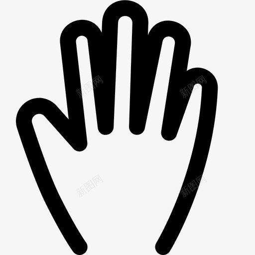 手4票直系图标svg_新图网 https://ixintu.com 直系