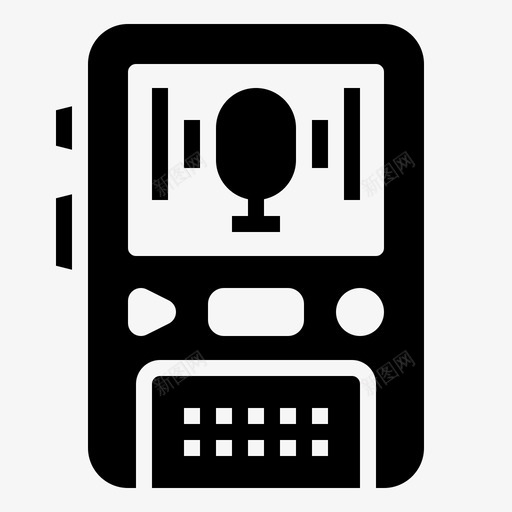 录音机会议和会议字形图标svg_新图网 https://ixintu.com 会议 字形 录音机 议和