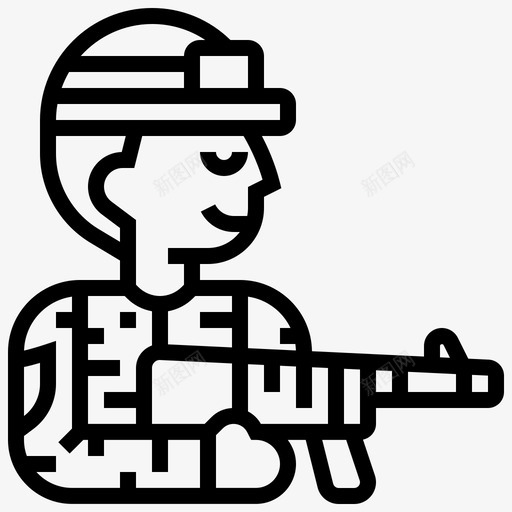 士兵职业男性1直系图标svg_新图网 https://ixintu.com 士兵 男性 直系 职业
