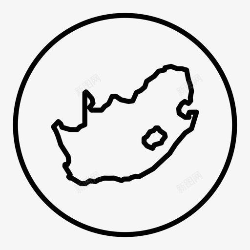 南非地图开普敦国家图标svg_新图网 https://ixintu.com 南非 国家 地图 开普敦