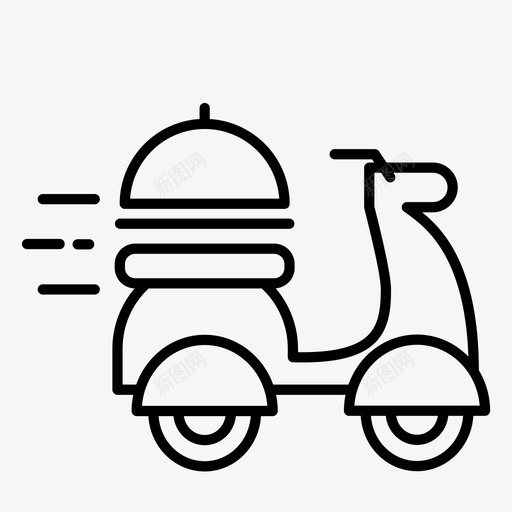 订购送货快餐图标svg_新图网 https://ixintu.com 快餐 摩托车 订购 送货 配送 食品