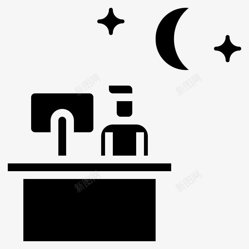 夜班办公室商务加班图标svg_新图网 https://ixintu.com 办公室 加班 商务 夜班 管理 轮班