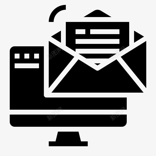 电子邮件通讯43填充图标svg_新图网 https://ixintu.com 填充 电子邮件 通讯