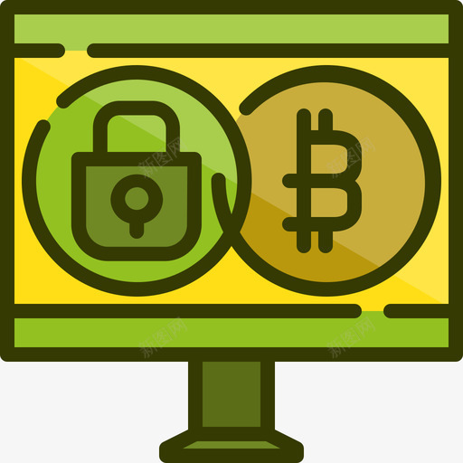 锁定卡比特币3线性颜色图标svg_新图网 https://ixintu.com 比特 线性 锁定 颜色