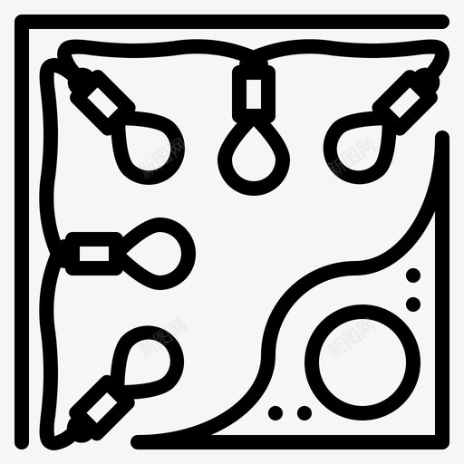 灯框灯派对灯图标svg_新图网 https://ixintu.com 派对 灯框