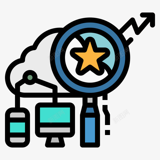 搜索引擎优化未来商业4线性颜色图标svg_新图网 https://ixintu.com 优化 商业 搜索引擎 未来 线性 颜色