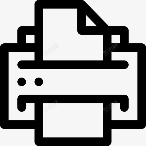 打印机信纸89线性图标svg_新图网 https://ixintu.com 信纸 打印机 线性
