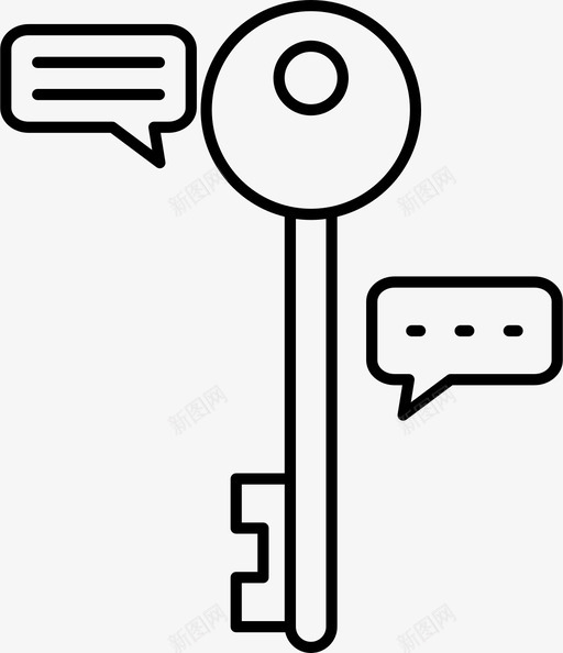 按键聊天锁定键图标svg_新图网 https://ixintu.com 按键 短信 聊天 锁定