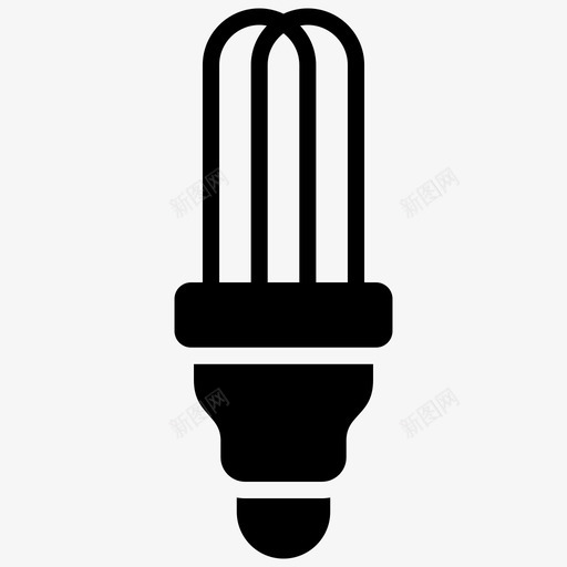 节能器灯泡照明图标svg_新图网 https://ixintu.com 图标 字形 灯泡 照明 电器 电子 管灯 节能
