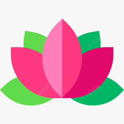 莲花印度43平坦图标svg_新图网 https://ixintu.com 印度 平坦 莲花