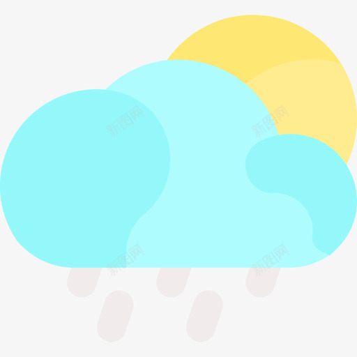 下雨天气251平坦图标svg_新图网 https://ixintu.com 下雨 天气 平坦