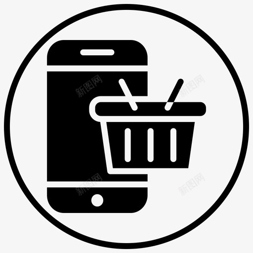 购物篮添加购物车电子商务图标svg_新图网 https://ixintu.com 填充 应用 添加 电子商务 移动 购物 购物篮 购物车 黑色