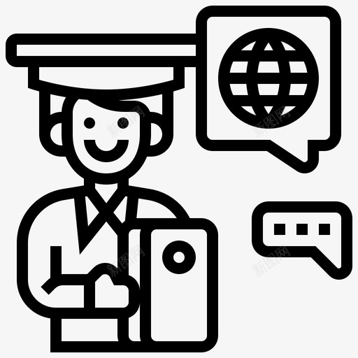 在线学习在线学习86线性图标svg_新图网 https://ixintu.com 在线学习 线性