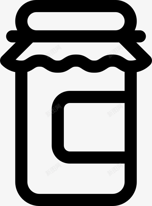 罐子食物玻璃图标svg_新图网 https://ixintu.com 储藏室 果酱 玻璃 罐子 蜂蜜 食物 餐食
