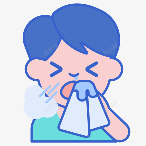 打喷嚏过敏肤色图标svg_新图网 https://ixintu.com 打喷嚏 肤色 过敏