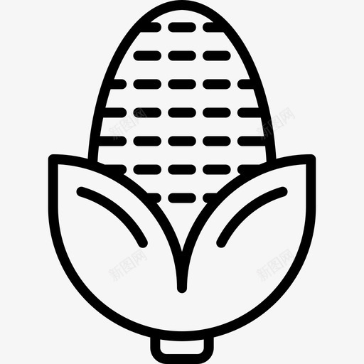玉米烧烤35直系图标svg_新图网 https://ixintu.com 烧烤 玉米 直系