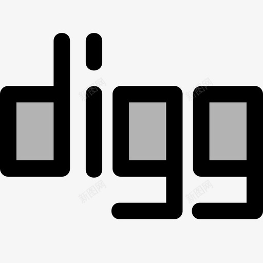Digg社交标识1线性颜色图标svg_新图网 https://ixintu.com Digg 标识 社交 线性 颜色
