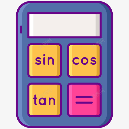 计算器返回学校101线性颜色图标svg_新图网 https://ixintu.com 学校 线性 计算器 返回 颜色