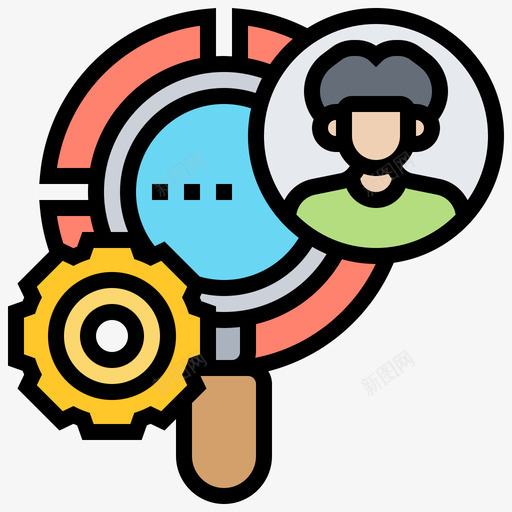 分析人才管理5线性颜色图标svg_新图网 https://ixintu.com 人才 分析 管理 线性 颜色